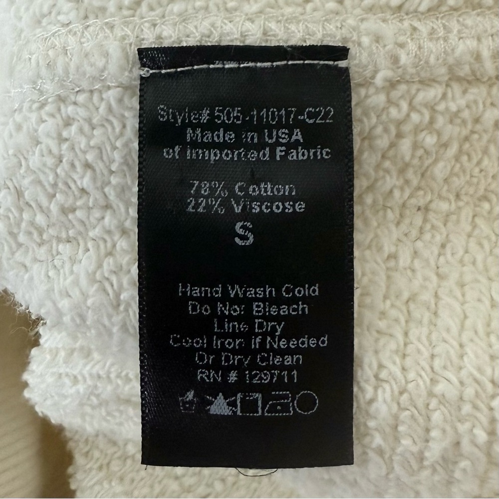 Jenni Kayne Quarter Zip Sweatshirt in Cream Size Small - Picture 13 of 14